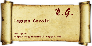 Megyes Gerold névjegykártya